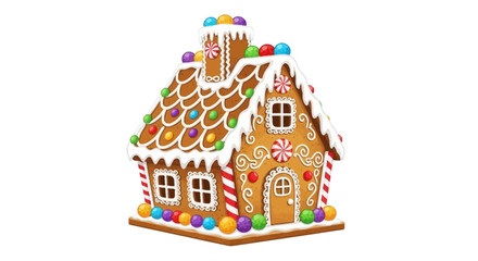 Adorable gingerbread house with candy accents invites festive holiday cheer and sweet family traditions, perfect for seasonal designs and baking projects