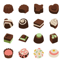 Collection of Truffles and Decorated Chocolate 