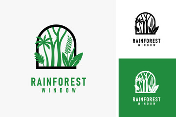 Rainforest window logo symbol icon design