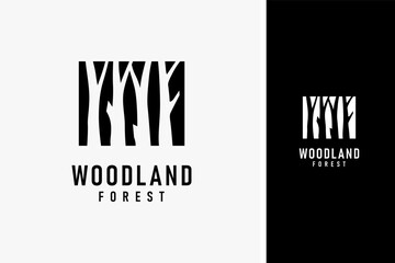 Forest tree logo symbol icon design