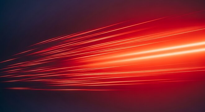 Dynamic red light trails creating abstract speed motion background image