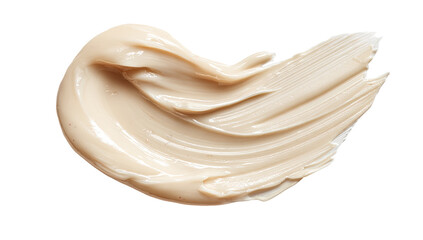 Creamy, light beige cosmetic smear