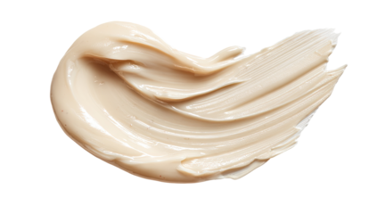 Creamy, light beige cosmetic smear