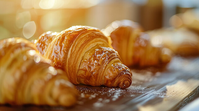 積み重ねたクロワッサン