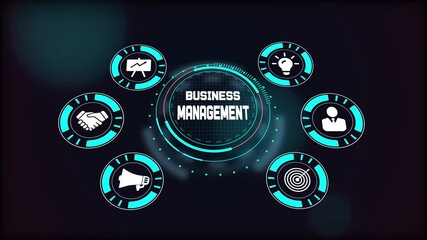 Modern business process management, digital display for control, development, and team optimization. - Powered by Adobe