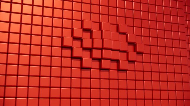red cube repetition texture shape
