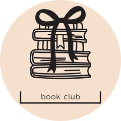 stack of books sign svg, coquette book club, bookish frame wreath, front door hanger, home library table or shelf sitter, laser ready cut files, glowforge silhouette cricut