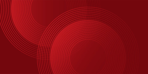 Red simple abstract circle background with dynamic shapes composition art