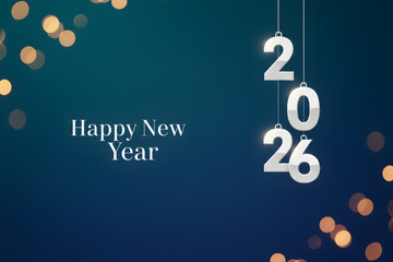 premium 2026 new year celebration banner with minimal design