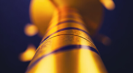 A close-up captures a golden award or trophy gleaming with textured details. Its intricate design is highlighted.  