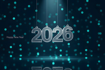 clean modern 2026 new year message background with copy space