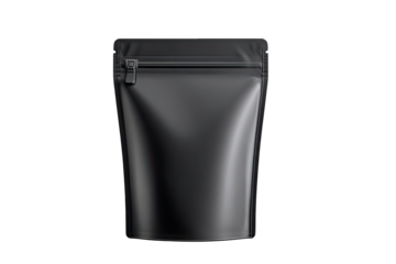 Black zippered pouch, smooth, glossy