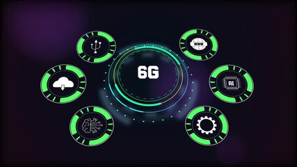 Global 6g wireless network, advanced artificial intelligence, and futuristic business communication system. - Powered by Adobe