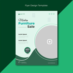 Exclusive furniture product flyer design template