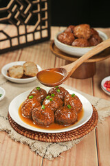 Chinese Braised Lion's Head Meatballs Yangzhou Style Special Banquet Dish Traditional Asian Cuisine