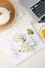 White Melon Seeds Moon Crescent Figure Aksu Healthy Snack Workspace Flat Lay Photography