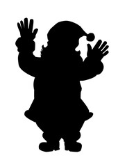 silhouette of a santa claus