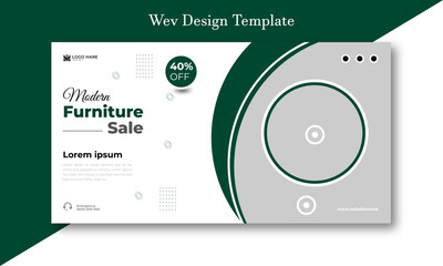 Exclusive furniture product wev banner design template