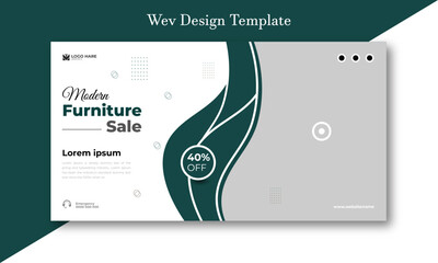 Exclusive furniture product wev banner design template