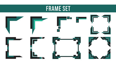 Modern geometric frames enhance design projects with sharp, professional appeal