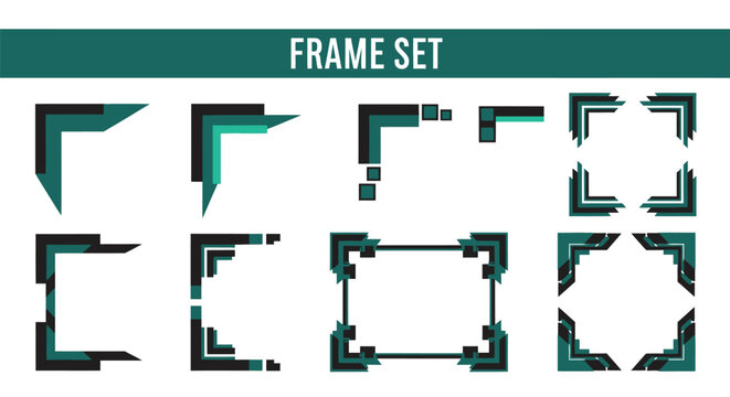 Modern geometric frames enhance design projects with sharp, professional appeal