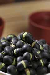 Fresh Black Beans with Green Pods in Bowl - Healthy Legume Food Ingredient