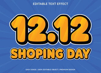 1212 sale promotion text effect template design use for business brand and promotion background