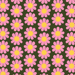 seamless pink floral pattern