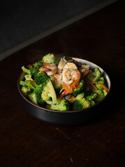 stir fried broccoli with shrimp