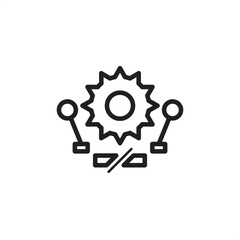 Automated cutting icon symbolizing mechanical slicing and material shaping, representing modern industrial manufacturing, specialized machinery, and precision fabrication processes.