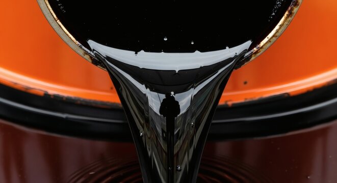 Asphalt Flow Liquid Tar with Industrial Texture, and Black Gold.