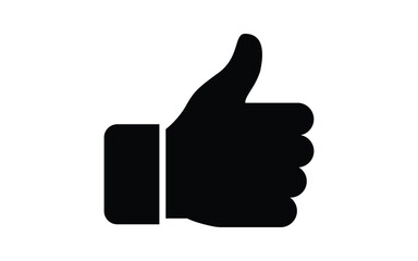 Modern Thumbs Up Gesture in Black and White Design