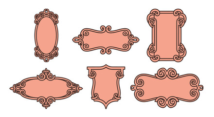 Elegant decorative frames collection for invitations and announcements