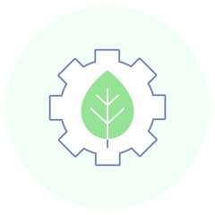 Eco Settings Icon, Sustainable Management, Eco Process Optimization, Green Engineering Settings, Environmental Operations Control