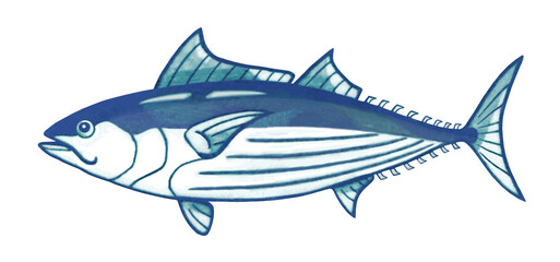 シンプルなカツオのイラスト