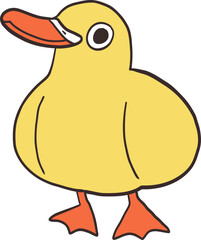 Illustration of a Yellow Rubber Duck