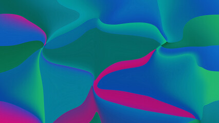 Abstract gradient liquid background with blue and teal colors, neon pink swirl lines, smooth flowing shapes, futuristic modern art texture for wallpaper and digital graphics.