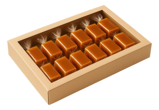 Row of pitted dates filled with hazelnuts, arranged on a bamboo rectangle plate