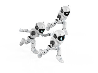 Assistant ai robots run in competition