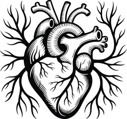 Anatomical heart svg, Medical heart svg
