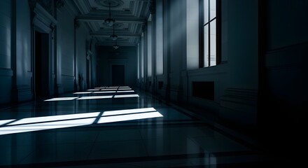 light shining in a dark corridor