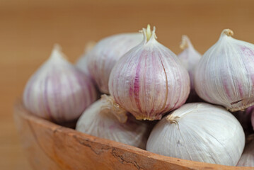Soloknoblauch in einer Nahaufnahme