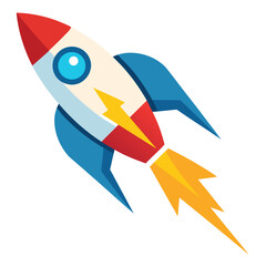 space rocket vector illustration
