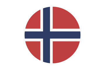 Norway flag icon simple flat vector design isolated on white background