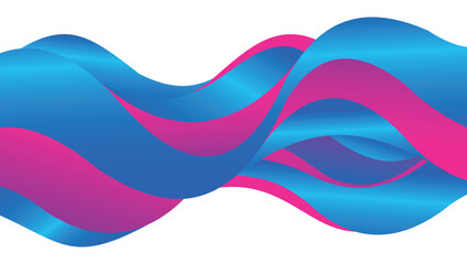 Abstract Fluid Wavy Lines Pattern with Bright Duotone Colors