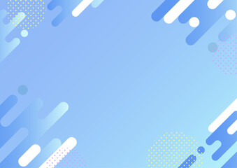 グラデーションのポップな柄の背景イラスト　青