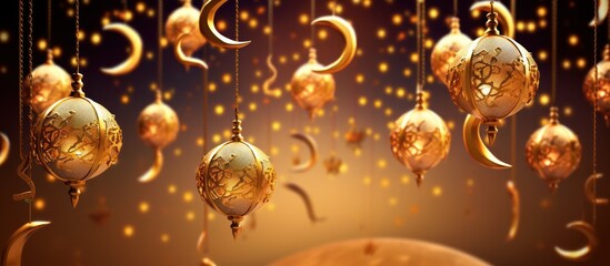 elegant golden christmas ornaments, sparkling holiday decor, festive glowing spheres, twinkling lights, warm holiday atmosphere, enchanting seasonal background, luxurious golden baubles, captivating h