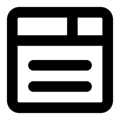 web page line icon