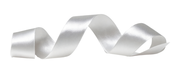 White satin ribbon in a wavy pattern
