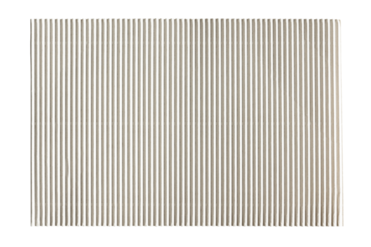 Textured white cardboard surface with vertical corrugations.